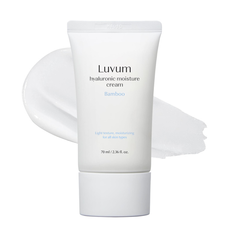 LUVUM Bamboo Hyaluronic Moisturer Cream, Bamboo Extract, Hyaluronic Acid Moisturizer, 2.36 fl. oz