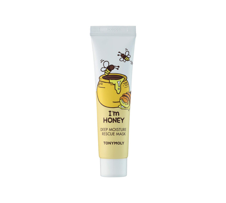 TONYMOLY I'm Honey Deep Moisture Rescue Mask, Travel Size | Korean Sleeping Mask for Dry Skin | Honey & Propolis Extracts Provide Intense Hydration,