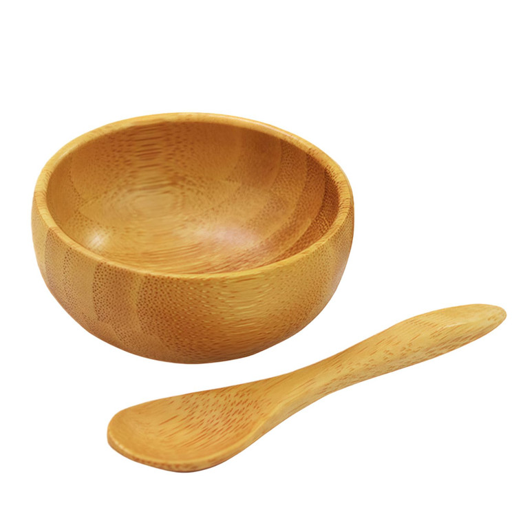 erioctry Mask Bowl- Cute Small Skin Care Mask Bowl Eco Bamboo Mixing Tool Sets for Ladies Women DIY Cosmetic Tool Kit