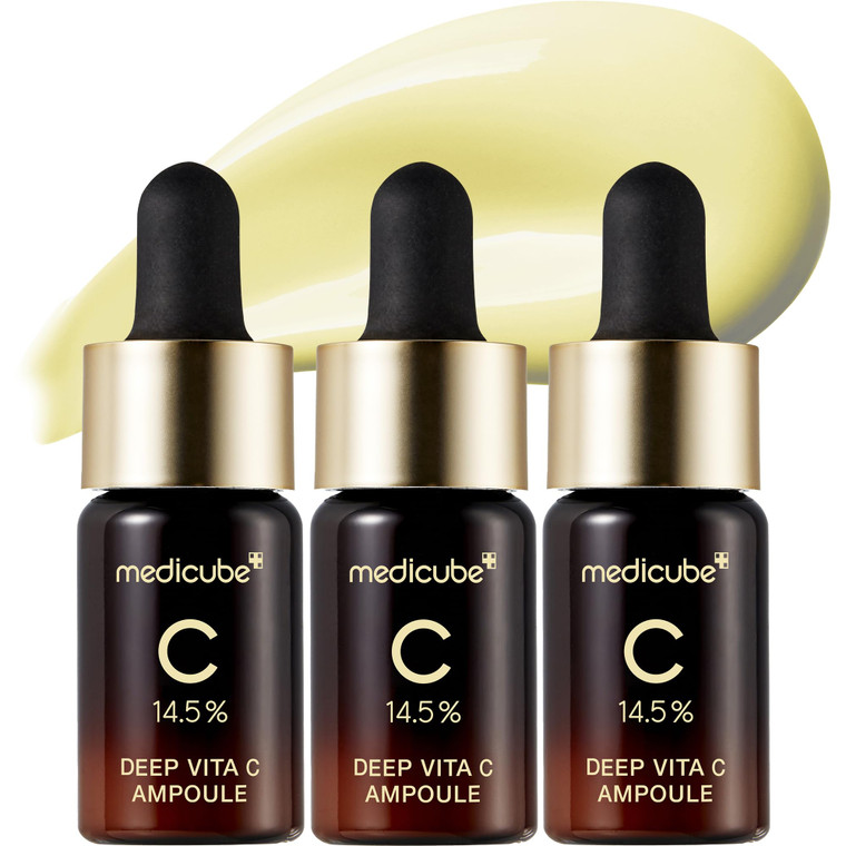 Medicube Deep Vita C Serum 2.0 || 14.5% Pure Vitamin C reduce the appearance of hyperpigmentation, dark spots, and blemishes | 16 self-tests complete