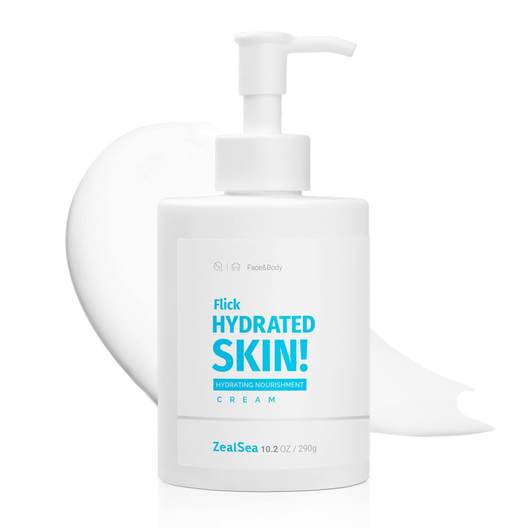 ZealSea Face Moisturiser Lotion with Hyaluronic Acid & Ceramide & Aloe Vera, Hydration Moisturiser for Normal To Dry Sensitive Skin, Facial and Body