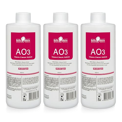 AS1 SA2 AO3 Aqua Peeling Solution Skin Care Aquapeel Serum for Facial Dermabrasion Machine Cleansing and Moisturizing 400ml/14.1Fl.oz Set of 3 Bottle