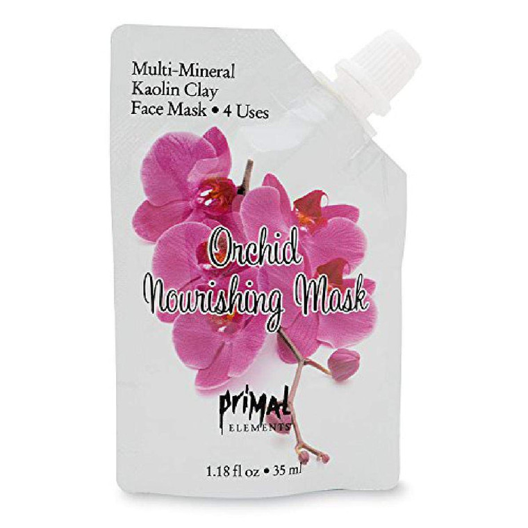 Primal Elements Face Mask, Clay Mud Facial Treatment, Multi-Use Package, 1.18 oz - Orchid Nourishing