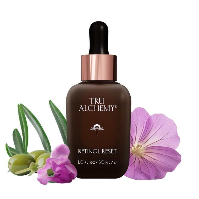 Tru Alchemy Retinol Reset Revitalizing Retinol Serum for face - Wrinkle Appearance Serum & Cream for Face w/Bakuchiol, Niacinamide for Overnight Rene