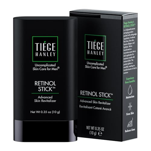 Tiege Hanley Retinol Stick for Men, Anti-Aging Face & Eye Stick With Hyaluronic Acid & Niacinamide, Helps Reduce Appearance of Fine Lines, Wrinkles &
