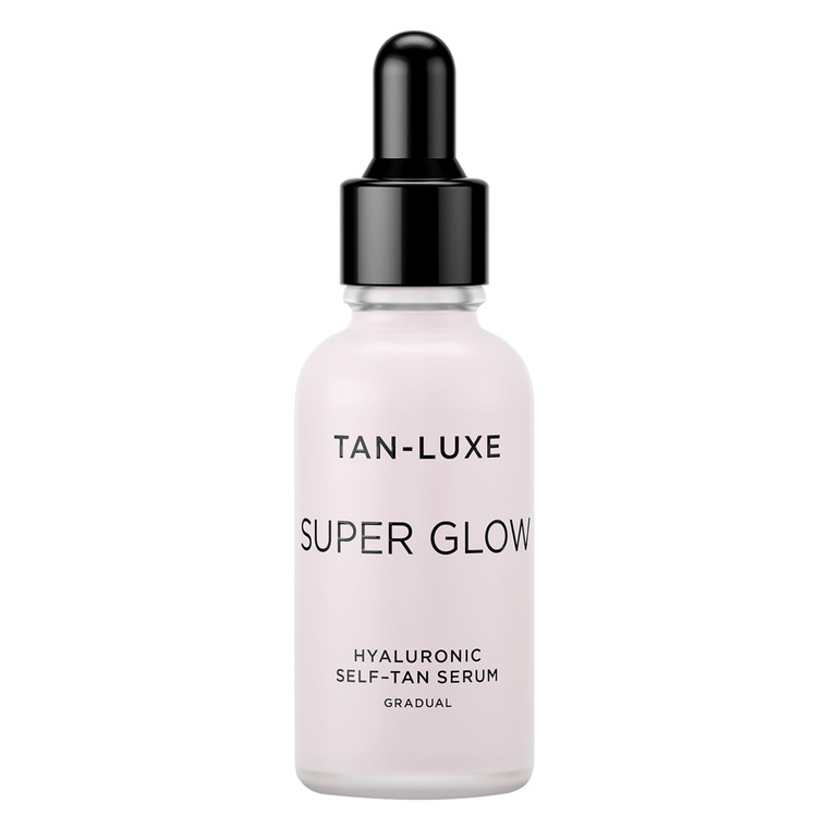Tan-Luxe Super Glow, Hyaluronic Self Tan Serum, Gradual Face Tanner for Hydrated, Radiant Skin, Daily Use Glow Drops, Cruelty-Free, 1.01 fl. oz