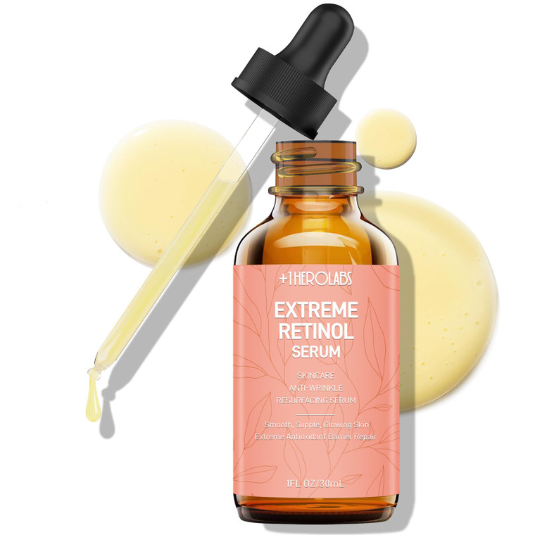 Retinol Serum for Face 2.5%, B5 Resurfacing Retinol Serum with Vitamin C, Vitamin E, Hyaluronic Acid, Niacinamide, Peptide for Anti-Aging, Wrinkle Sm