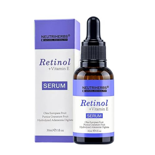 Neutriherbs Retinol Serum for face, Anti Aging Night Serum, Smooth Wrinkle and Fine Lines, Repair Hyaluronic Acid Antioxidant Facial Serum - 30ml/1fl