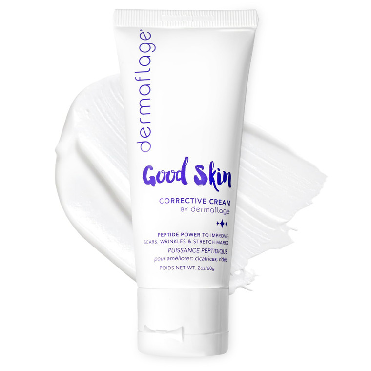 Dermaflage Acne Scar Removal Cream With Peptide Power, Fade Acne, Surgical Scars, Stretch Marks And Wrinkles With Good Skin, 2 oz.