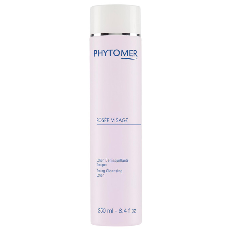 PHYTOMER Rosee Visage Toning Cleansing Lotion | All in One Cleanser, Makeup Remover & Toner for Face | Alcohol-Free | Safe, Natural Ingredients | 8.4