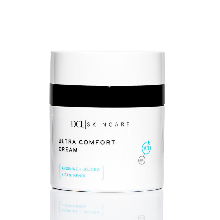 DCL Skincare Ultra-Comfort Cream for sensitive skin including rosacea, psoriasis and eczema with Hyaluronic Acid (Sodium hyaluronate), Vitamin B5, Co