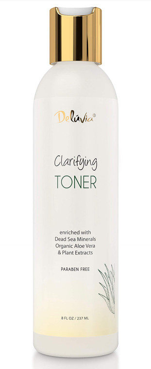 Deluvia Clarifying Toner for Face, Hydrating Face Toner for Sensitive, Dry, Aging Skin. Facial Toner & Pore Cleanser for Face, Alcohol Free Toner, Fa