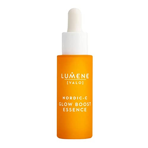 Lumene [Valo] Nordic-C Glow Boost Essence - Hydrating and Brightening Serum with Vitamin C, Hyaluronic Acid + Arctic Cloudberry for Visibly Radiant S