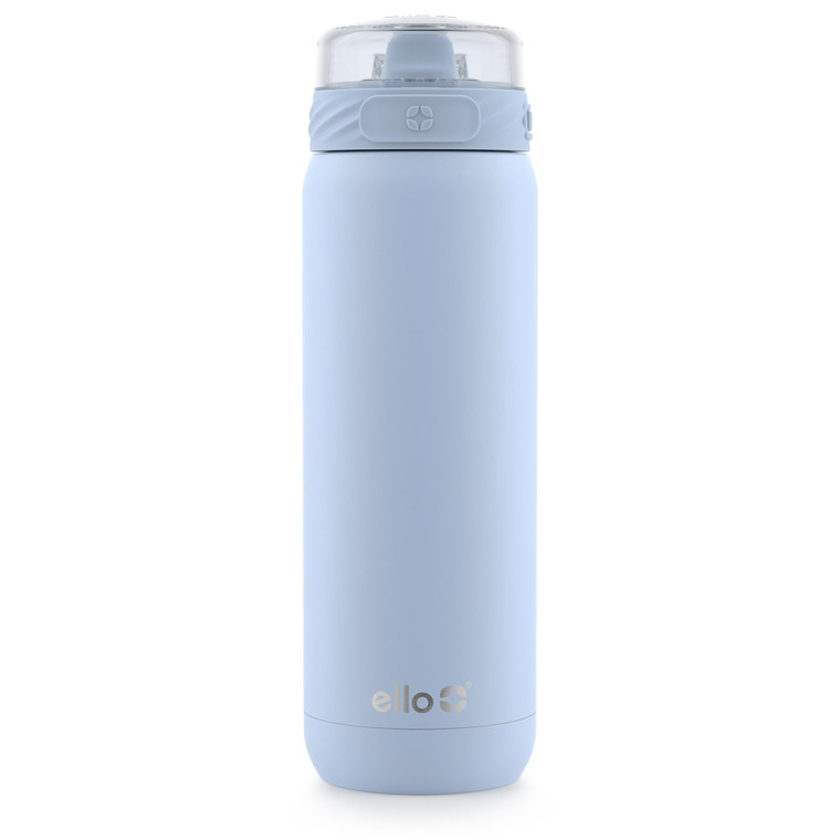 Ello Cooper 32oz Stainless Steel Water Bottle with Straw and Carry Handle, Double Walled and Vacuum Insulated Metal, Leak Proof Locking Lid with Soft