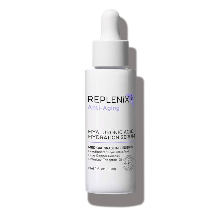 Replenix Pure Hydration Hyaluronic Acid Serum - Medical Grade Anti-Aging Treatment, Reduces Appearance of Wrinkles, Uneven Skin Tone, Firming, 1 oz.