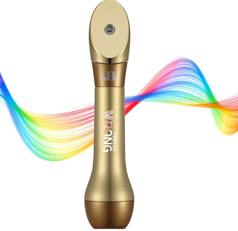 LED-VRANG Korean Skin Care Facial Massager Lifting Wrinkle Care LED Light Therapy Vibration Auto Sensor ON/Off (Gold)