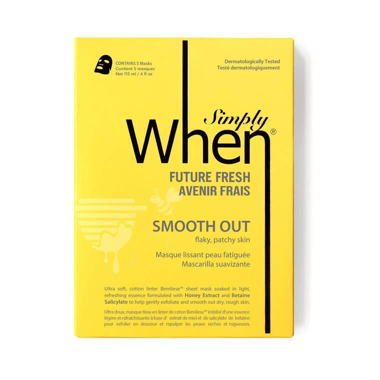 Simply When Ultra-Soft Cotton Linter Facial Sheet Mask (Smoothing 5 Pack)