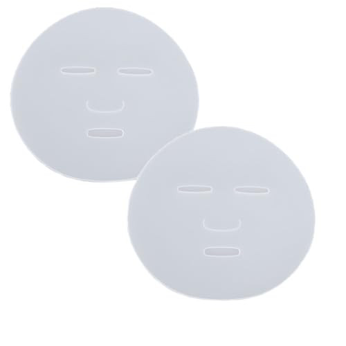 Leadigol Face Mask Maker,2Pcs Facial Mask Mould,Silicone Face Mask Maker Plate,DIY Facial Treatment Face Maker Mould,Reusable Skin Care Facial Mask M