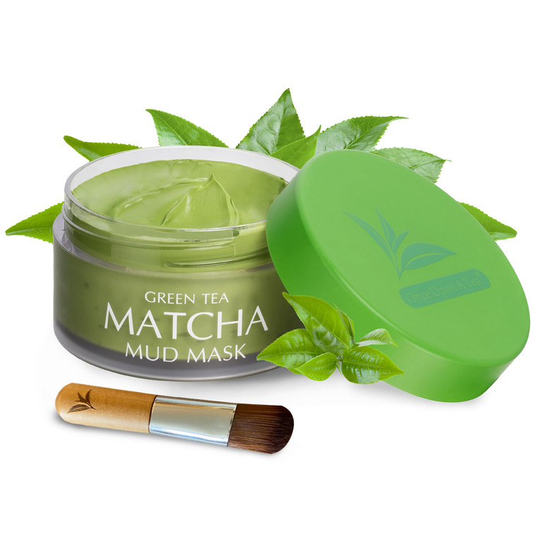 Green Tea Matcha Facial Mud Mask, Removes Blackheads, Reduces Wrinkles, Nourishing, Moisturizing, Improves Overall Complexion, Best Antioxidant, Youn