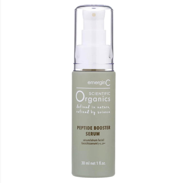 emerginC Scientific Organics Peptide Booster Facial Serum - Face Serum with Kombucha, Red Algae + Antioxidant Astaxanthin to Hydrate, Visibly Improve