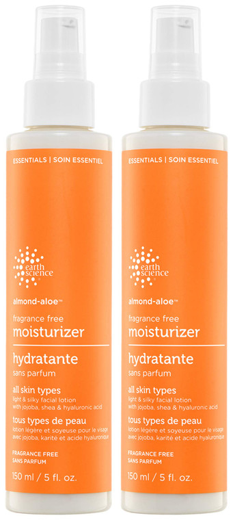 Earth Science - Fragrance-Free Almond-Aloe Moisturizer, 2 Pack (5 fl. oz.)