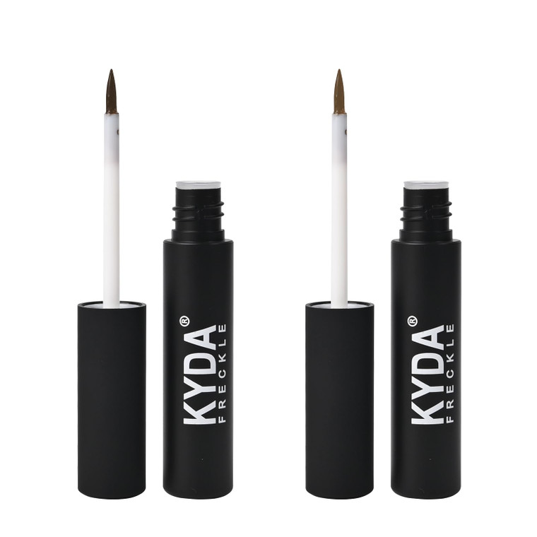 FREEORR 2 Colors Liquid Freckle Pen, Dewy Faux Freckle Stamp, Natural-Looking, Quick Dry Buildable and Long-Lasting Water Resistant Smudgeproof for A