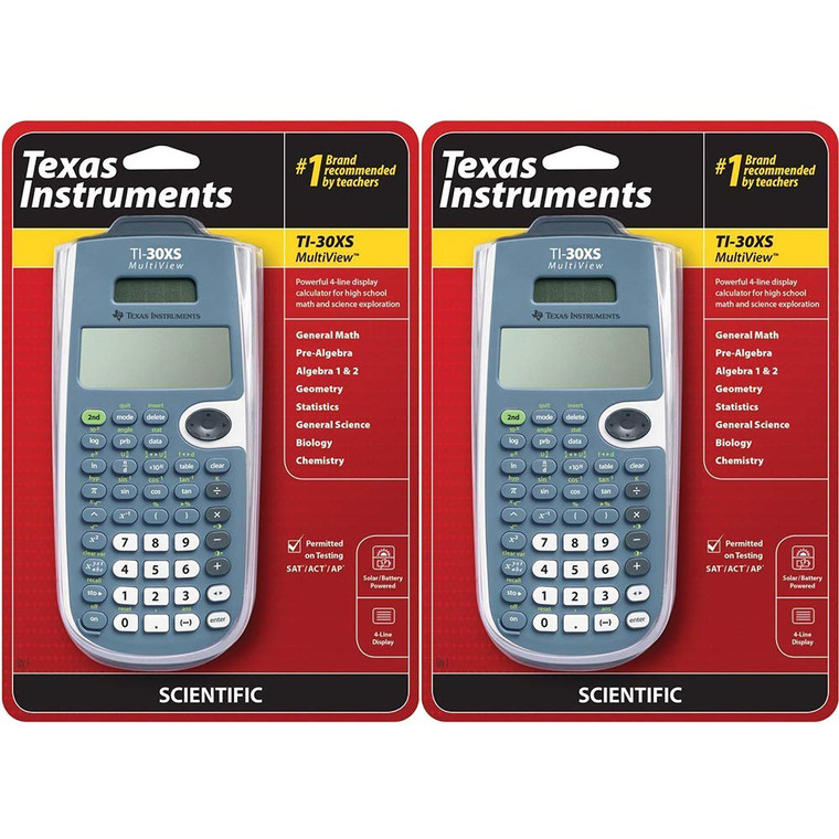 Texas Instruments TI-30XS Multiview Scientific Calculator (2 Pack)
