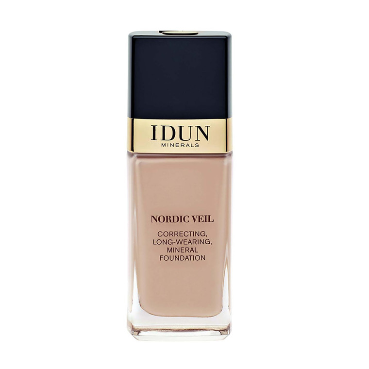 IDUN Minerals Liquid Nordic Veil Foundation - Full and Poreless Coverage, Long Lasting, Soft Matte Finish - Purified and Safe for Sensitive Skin - 31