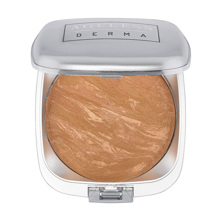 Ageless Derma Mineral Baked Foundation- A Vegan - Paraben - Gluten and Cruelty Free Powder Foundation (Warm Beige)