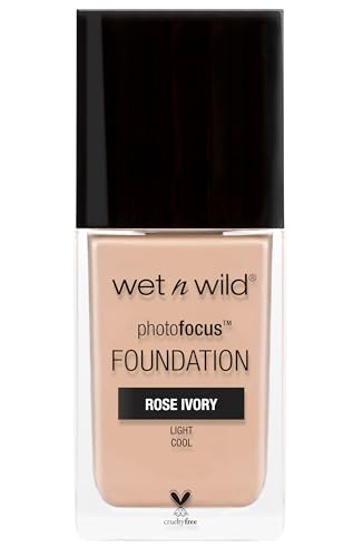 wet n wild Photo Focus Matte Liquid Foundation Rose Ivory, Vegan & Cruelty-Free