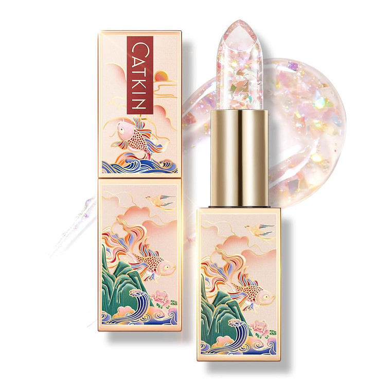 CATKIN Lip Balm Tinted Color Changing Lipstick Ultra Hydrating Lip Moistrurizer Lip Care with Vitamin E Nourishing For Cracked & Dry Lips 0.12 oz C04