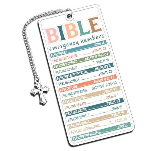 ZZP Bible Bookmark Baptism Gift for Girl Bible Accessories Stuff Confirmation Gifts for Teen Girls Boys Christian Decor Bible Study Supplies Faith Ba