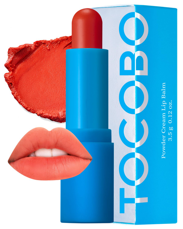 TOCOBO Powder Cream Lip Balm  Vegan Korean Soft Matte Lipstick Balm for Velvet Finish - Moisturizing & Blurring Effect  Lightweight Powdery Texture