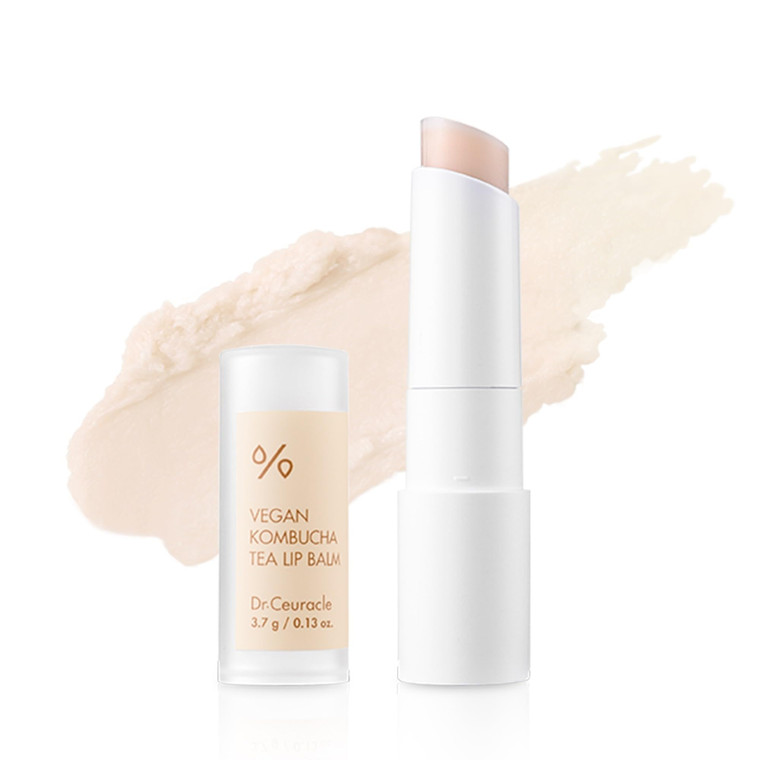 Dr.Ceuracle Vegan Kombucha Tea Lip Balm - Soft, Natural, Lightweight, Hydrating Lip Moisturizer for Dry Cracked Lips, Korean Skincare for Stocking St