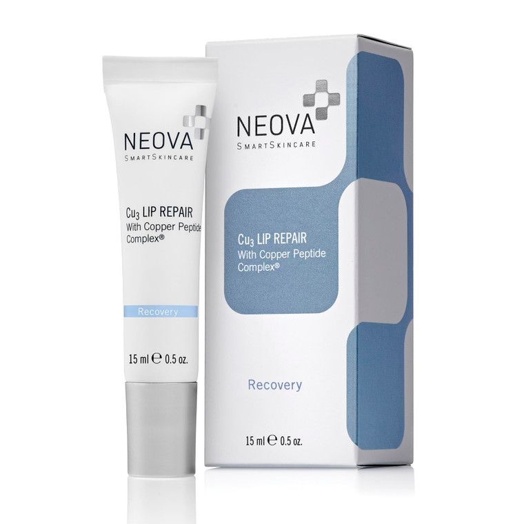 NEOVA SmartSkincare Cu3 Lip Repair, a moisture-sealing formula nourishes and protects lips during and after sun, cold and wind exposure.