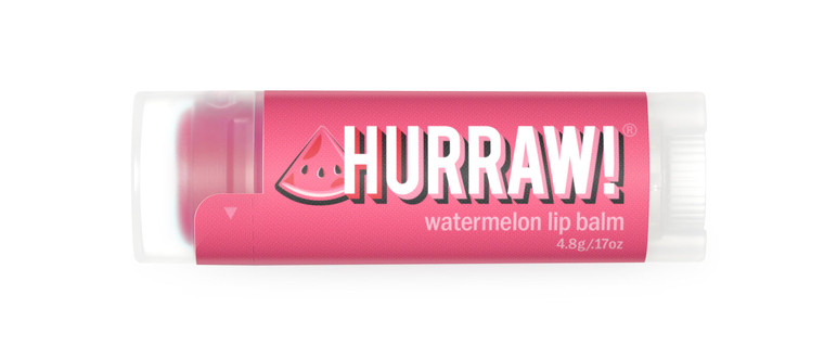 Hurraw! Watermelon Lip Balm: Organic, Certified Vegan, Cruelty and Gluten Free. Non-GMO, 100% Natural Ingredients. Bee, Shea, Soy and Palm Free. Made