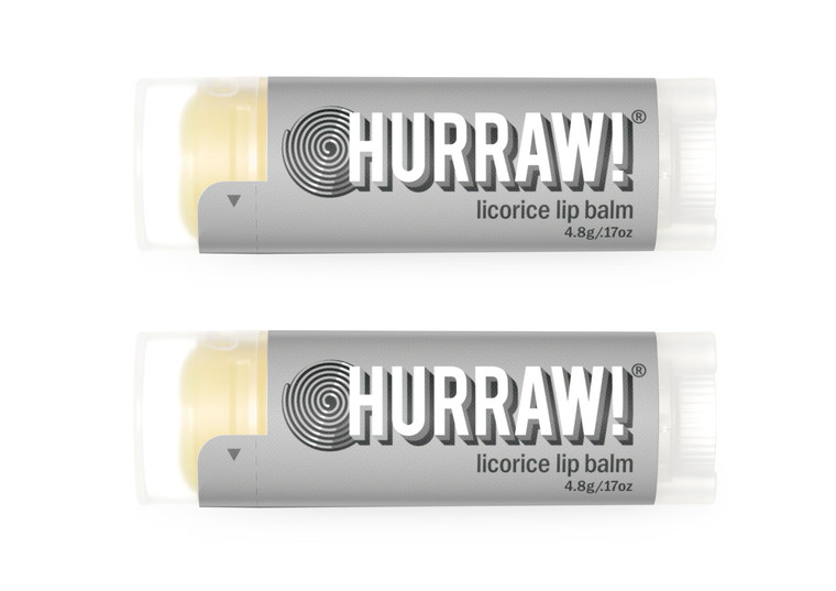 Hurraw! Licorice Lip Balm, 2 Pack: Organic, Certified Vegan, Cruelty and Gluten Free. Non-GMO, 100% Natural Ingredients. Bee, Shea, Soy and Palm Free