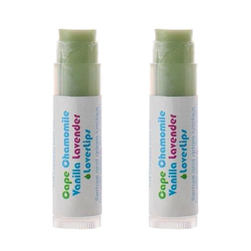 Living Libations - Organic 'Vanilla Chamomile Lover Lips' Lip Balm | Natural, Wildcrafted Clean Beauty (2-pack)