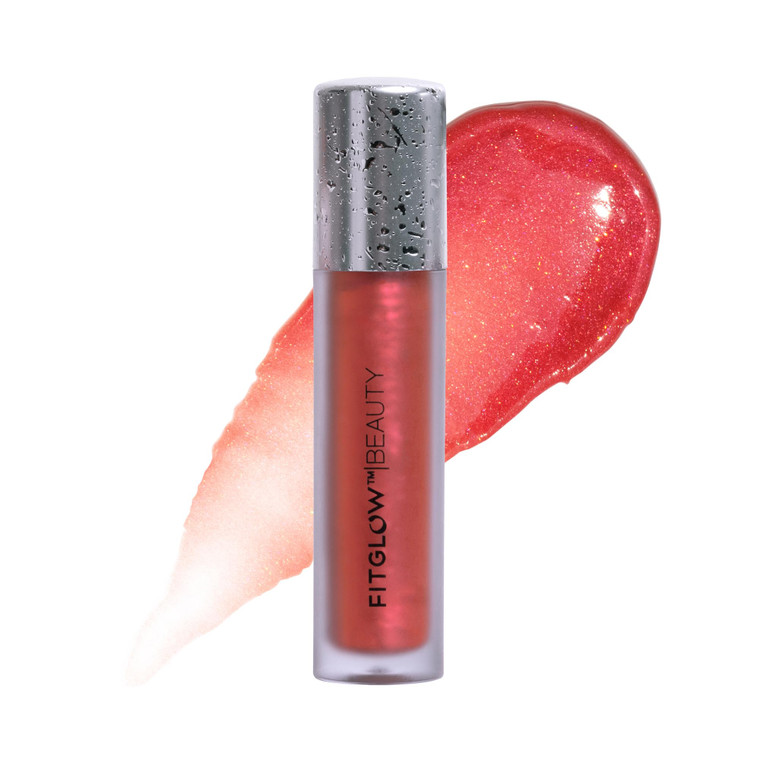 FITGLOW Beauty Lip Colour Serum | Hydrating Lip Gloss | Plumping Anti-Aging Lip Treatment | Natural Shine with Pomegranate Sterols & Collagen | Build