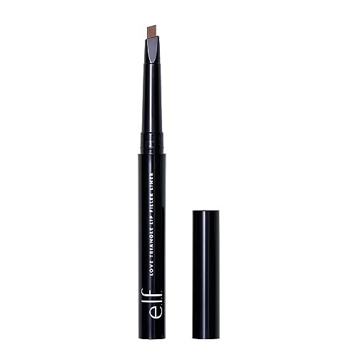 e.l.f. Love Triangle Lip Filler Liner, 2-in-1 Lipliner Pencil For Sculpting & Filling, Long-Lasting Intense Color, Vegan & Cruelty-Free, Deep Brown
