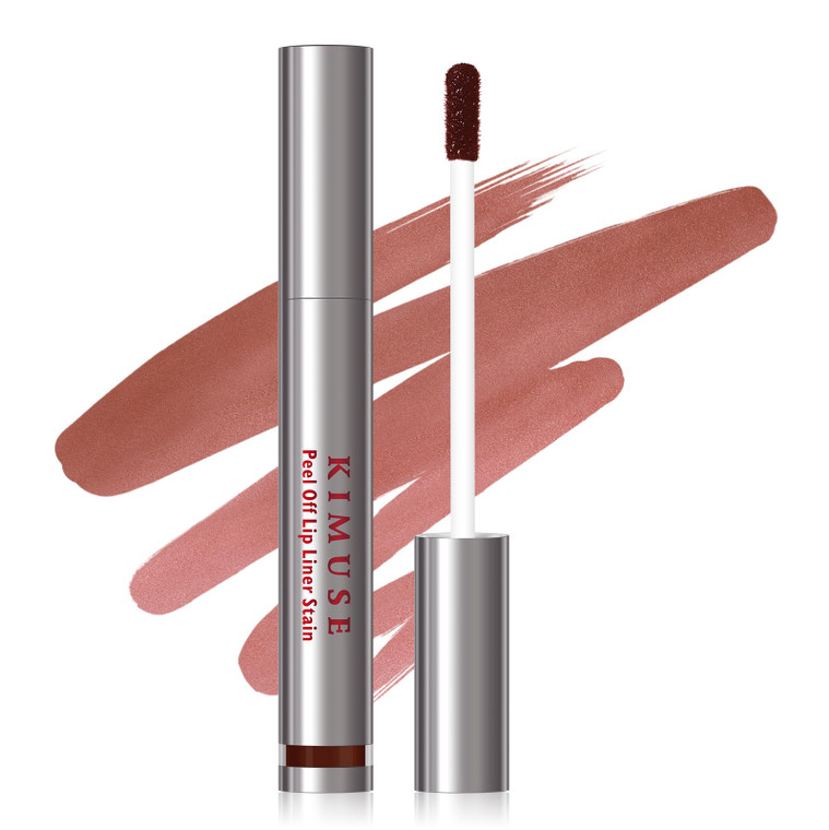 KIMUSE Peel Off Lip Liner Stain, Long Lasting Lip Tint Stain Peel Off, Waterproof, Transfer-Proof, Highly Pigmented Color Peel Off Lip Stain Liner, M