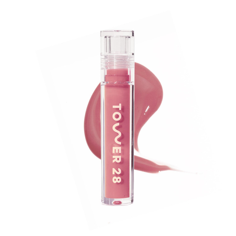 Tower 28 ShineOn Lip Gloss Jelly - Hydrating Tinted Lip Balm + Milky Gloss for Sensitive Lips - Non-Sticky + High-Shine Jelly Formula with Nourishing