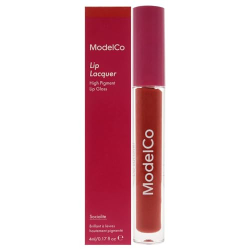 ModelCo Lip Lacquer - Modern Muse - Highly Pigmented & Ultra-Shiny Lip Gloss - Provides Intense Hydration & One-Swipe Coverage - Long-Lasting & Non-S