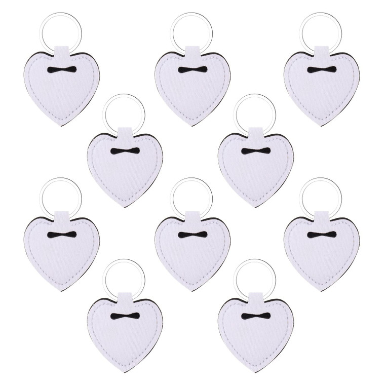 WACAR 10pcs Sublimation Blanks Chapstick Holder Keychains Bulk Lipstick Holder Keychains Chapstick Keyring Holder (White)