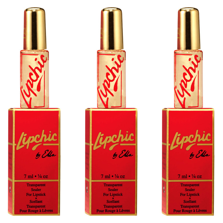 Ella International Lip Chic  3-Pack All-Day Lipstick Sealer, Smudge-Proof & Long-Lasting, 0.25 oz Each
