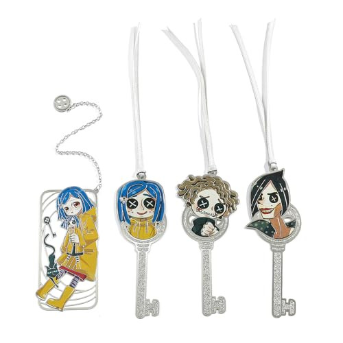 KF Ornament Anime Movie Coraline Metal Bookmark - Collection Gift Movie Fans Bookmarks School Supplies for Kids from Parents Reading Marker for Frien