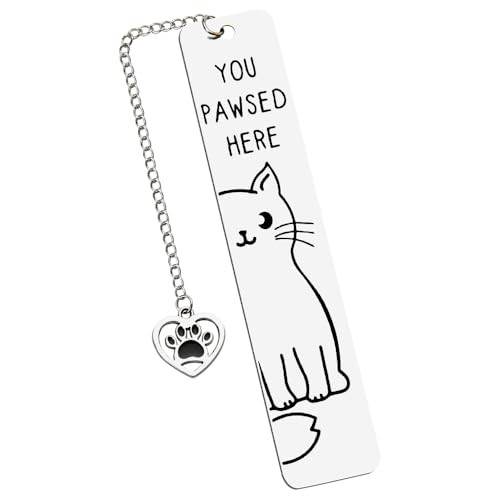 Cat Bookmarks for Book Lovers - Reading Accessories for Girls & Women - Cat Mom & Lady Gifts - Book Club Gift Ideas