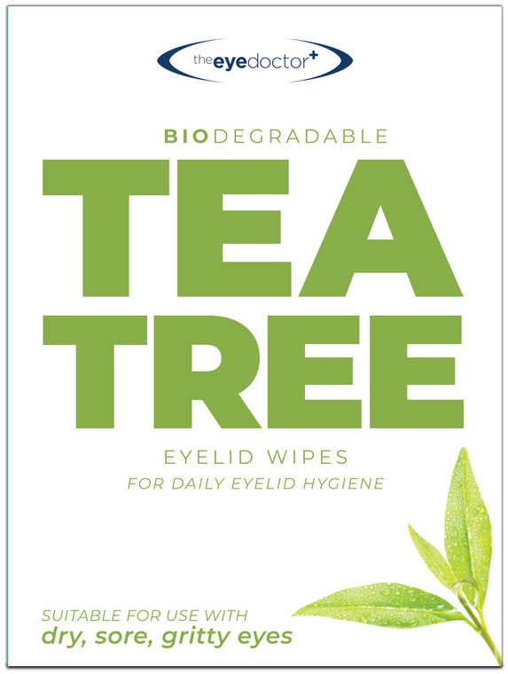 The Eye Doctor Tea Tree Oil Eyelid Wipes - 40 x Single Use Eye Cleaning Wipes for Daily Lid Care - Individual Preservative Free Sensitive Eye Cleaner