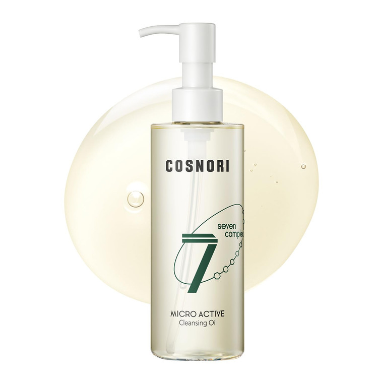 COSNORI 7-Complex Micro Active Cleansing Oil  Korean Vegan Facial Cleansing Oil, Fresh and Light Finish  Gentle Makeup Remover for Face, Hypoallerg