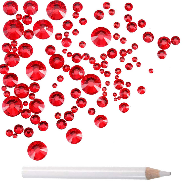 LPBeads 3456 Pieces Nail Crystals AB Nail Art Rhinestones Round Beads Flatback Glass Charms Gems Stones, 6 Sizes for Nails Decoration Makeup Clothes